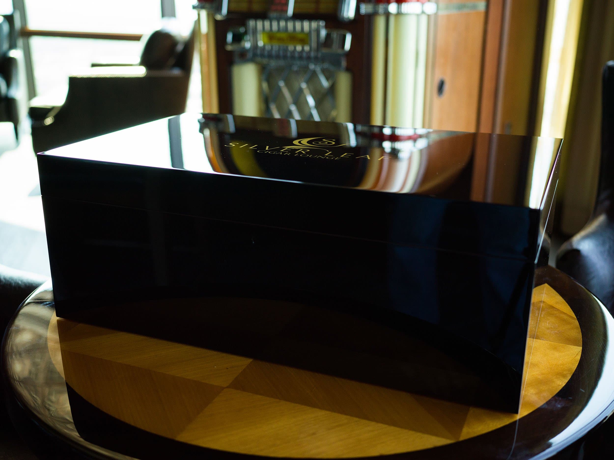 The Umbra: prestigious texas made black humidor