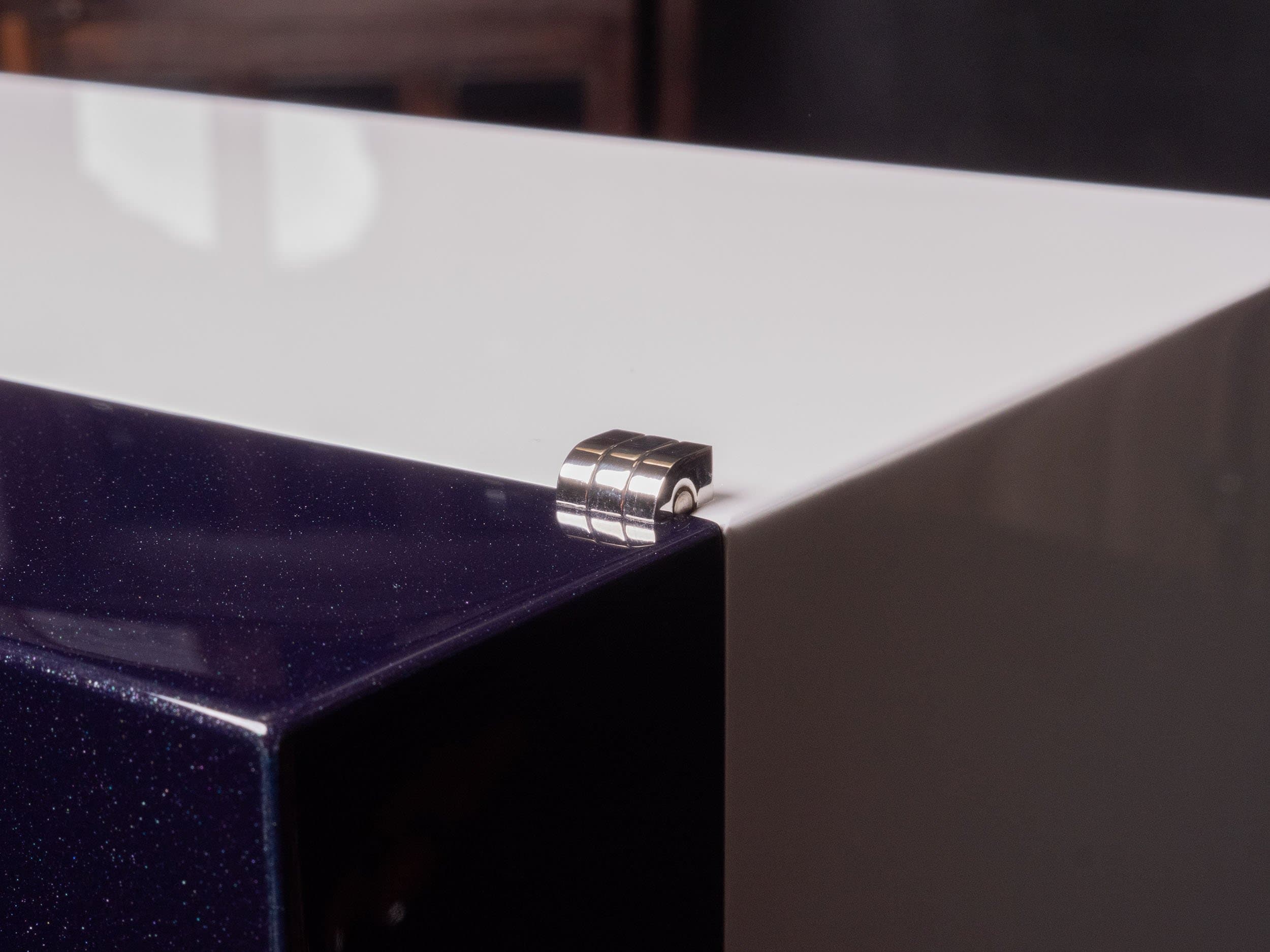 The Meridian: metallic luxury paint stainless hinge
