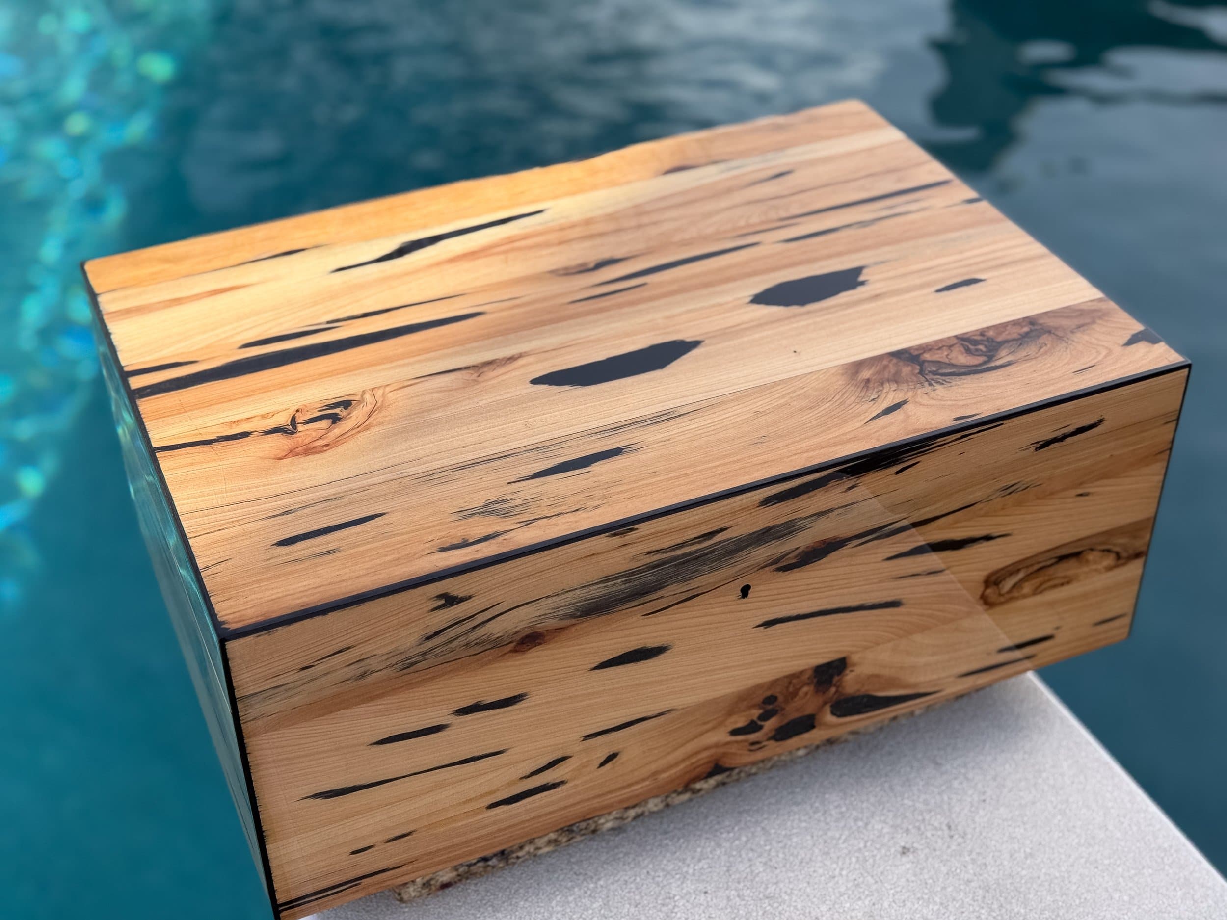 The Cypress — Blackline: centient luxury pecky cypress humidor top front