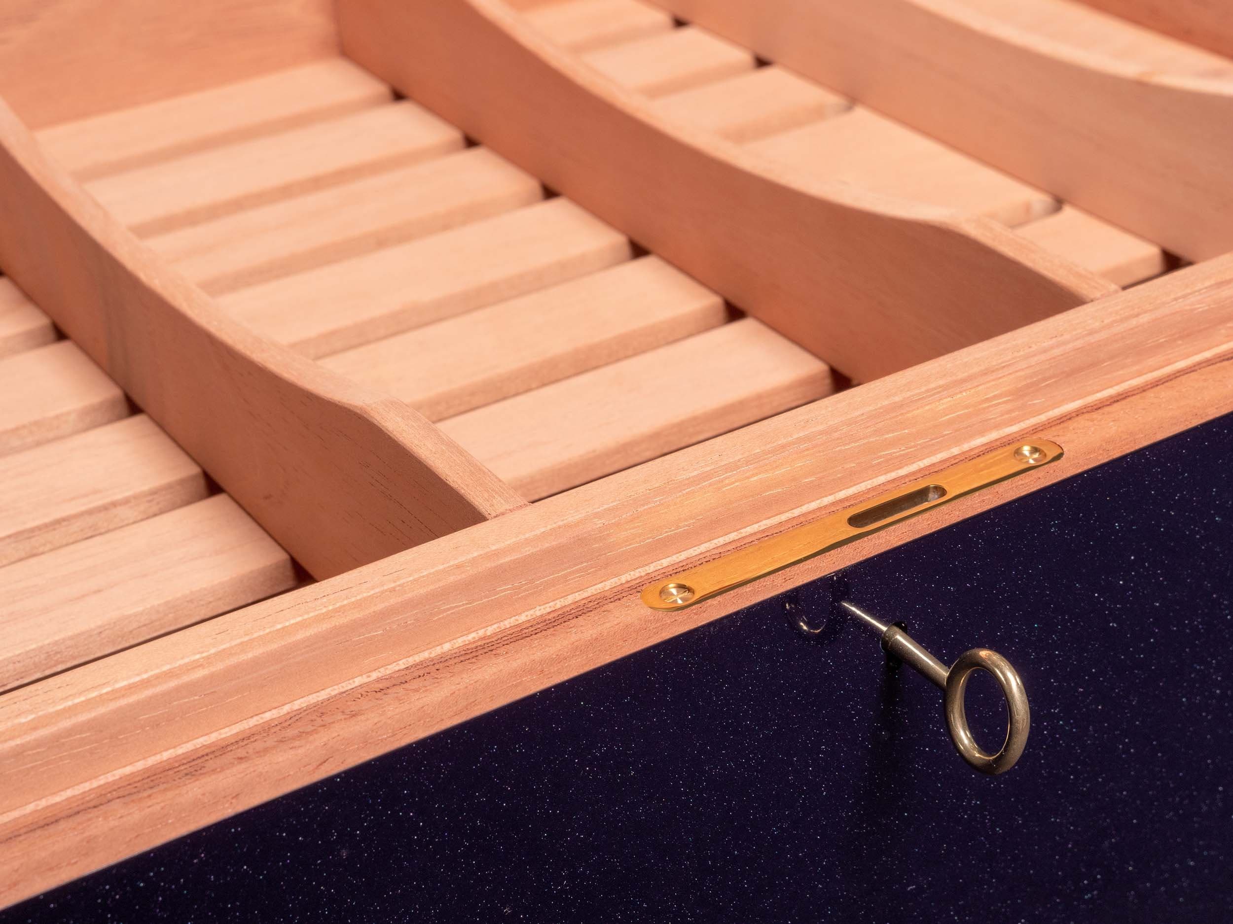 The Opaline: heirloom handcrafted brass box lock
