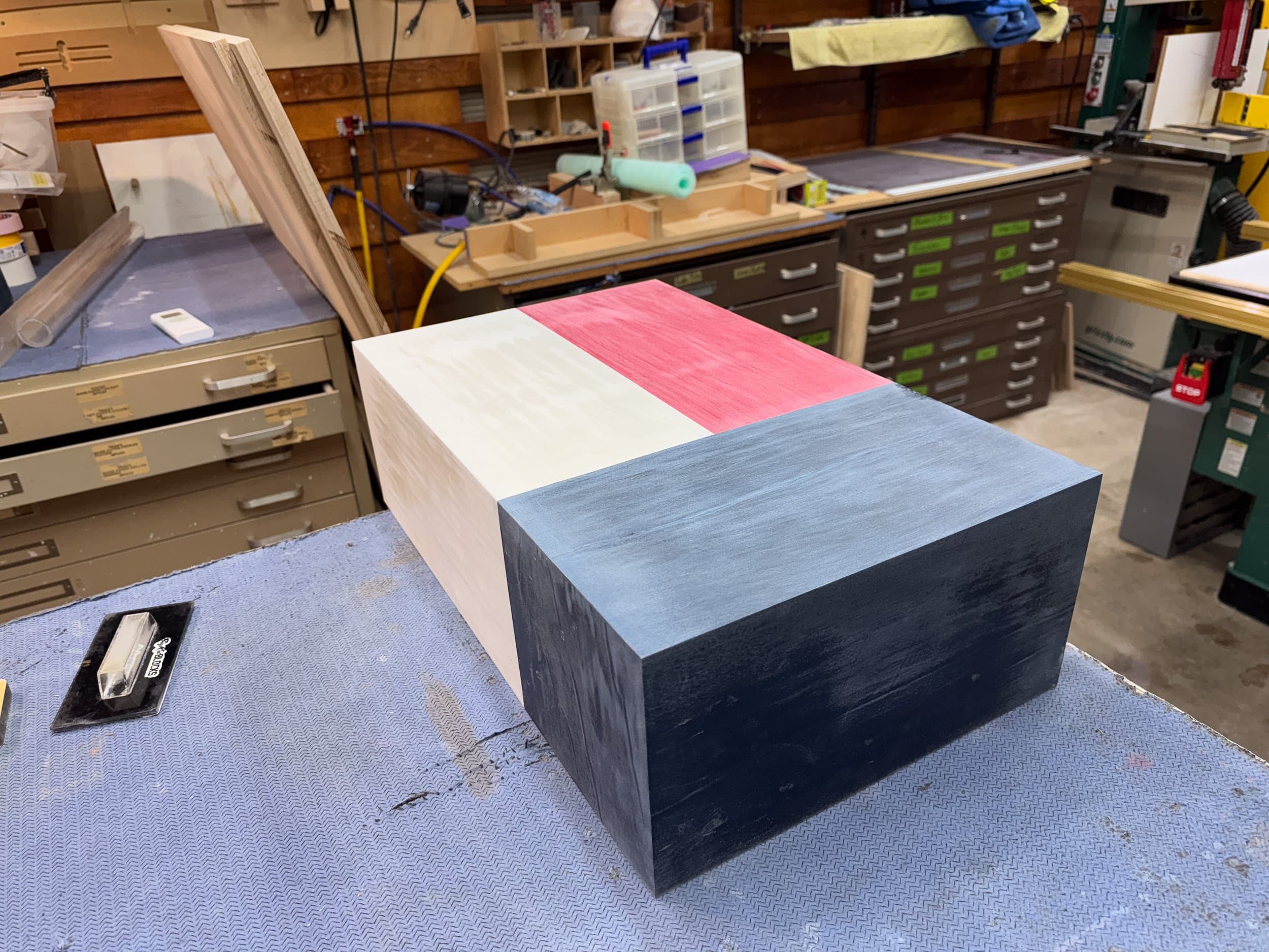 Texas Flag humidor — work in progress