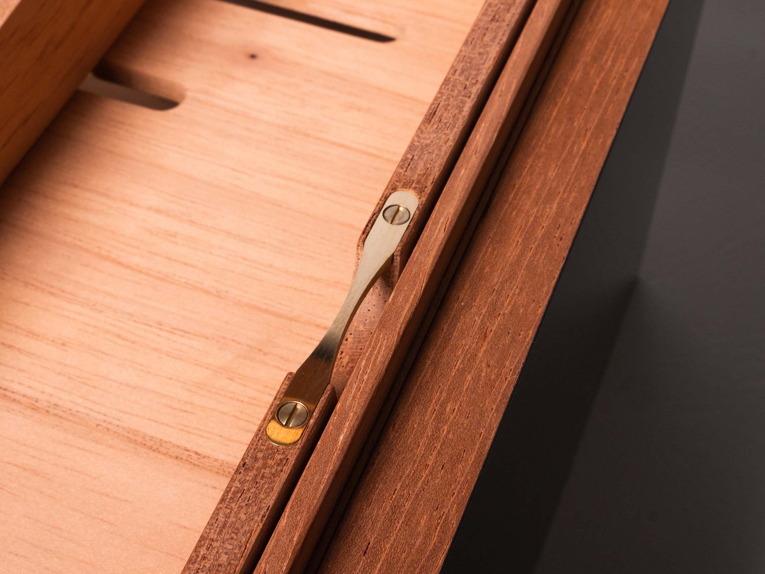 The Umbra: brass tray handle polished screws