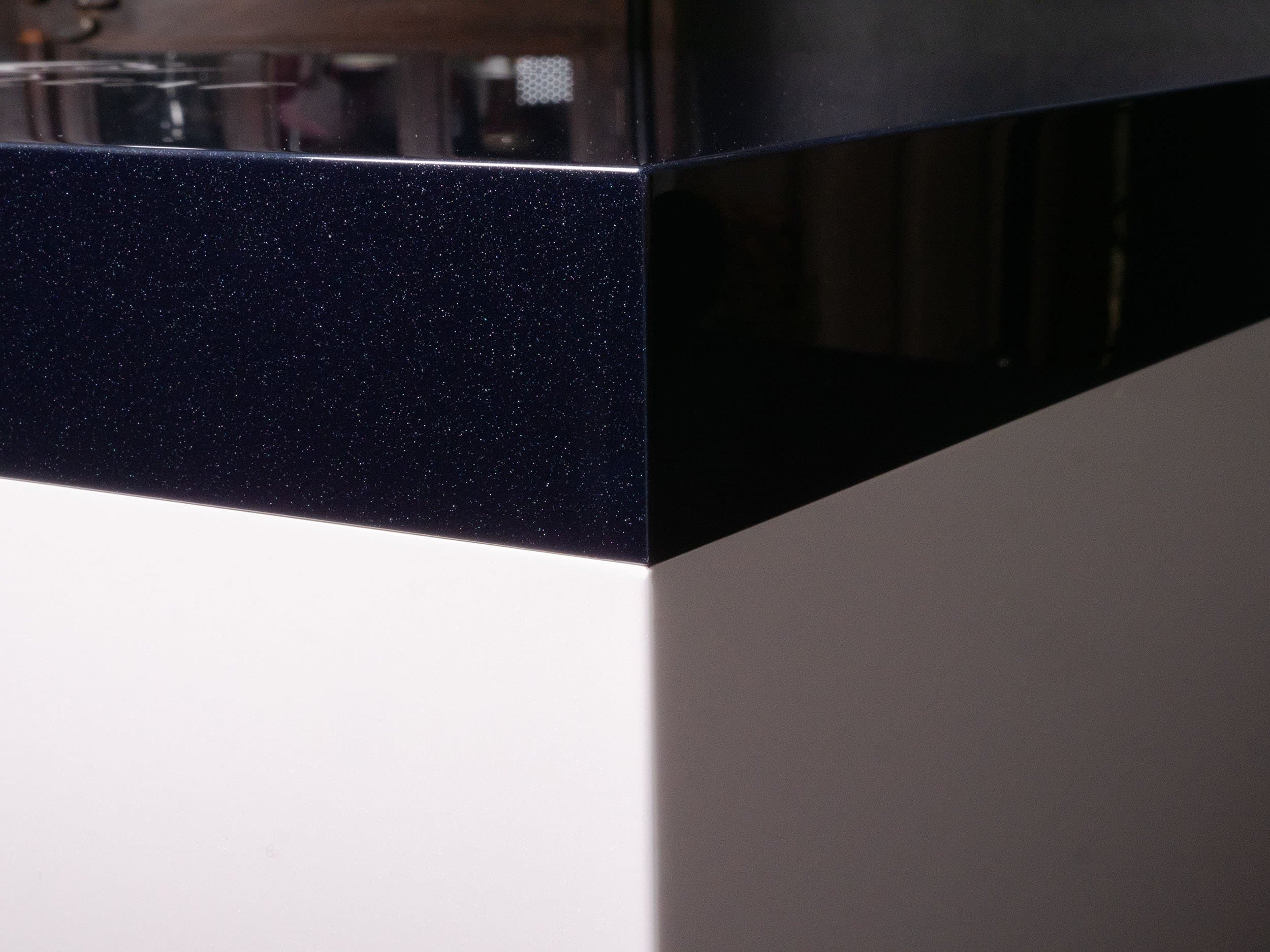 The Meridian: pearl white midnight blue humidor