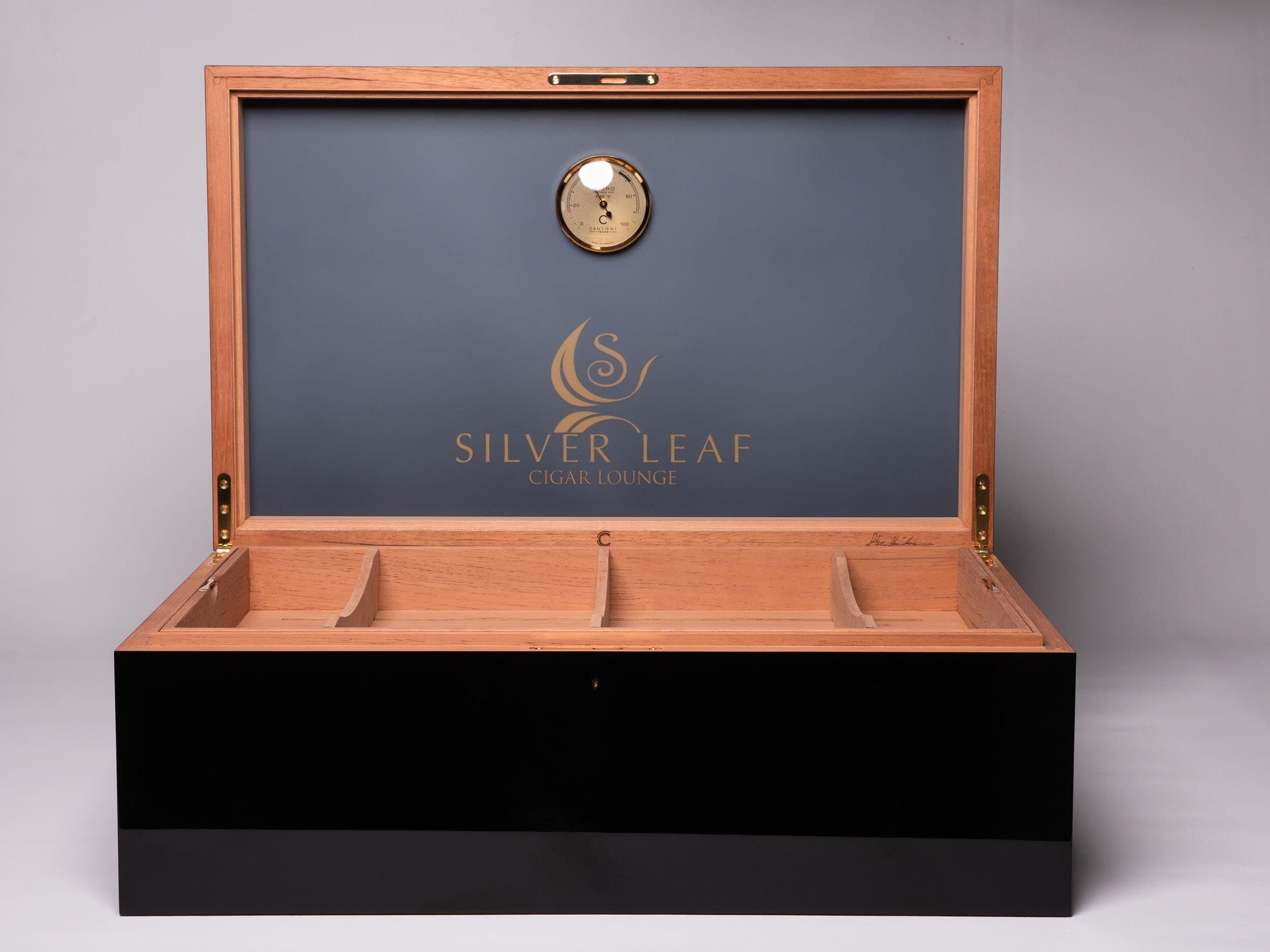 The Umbra: luxury humidor hair hygrometer black