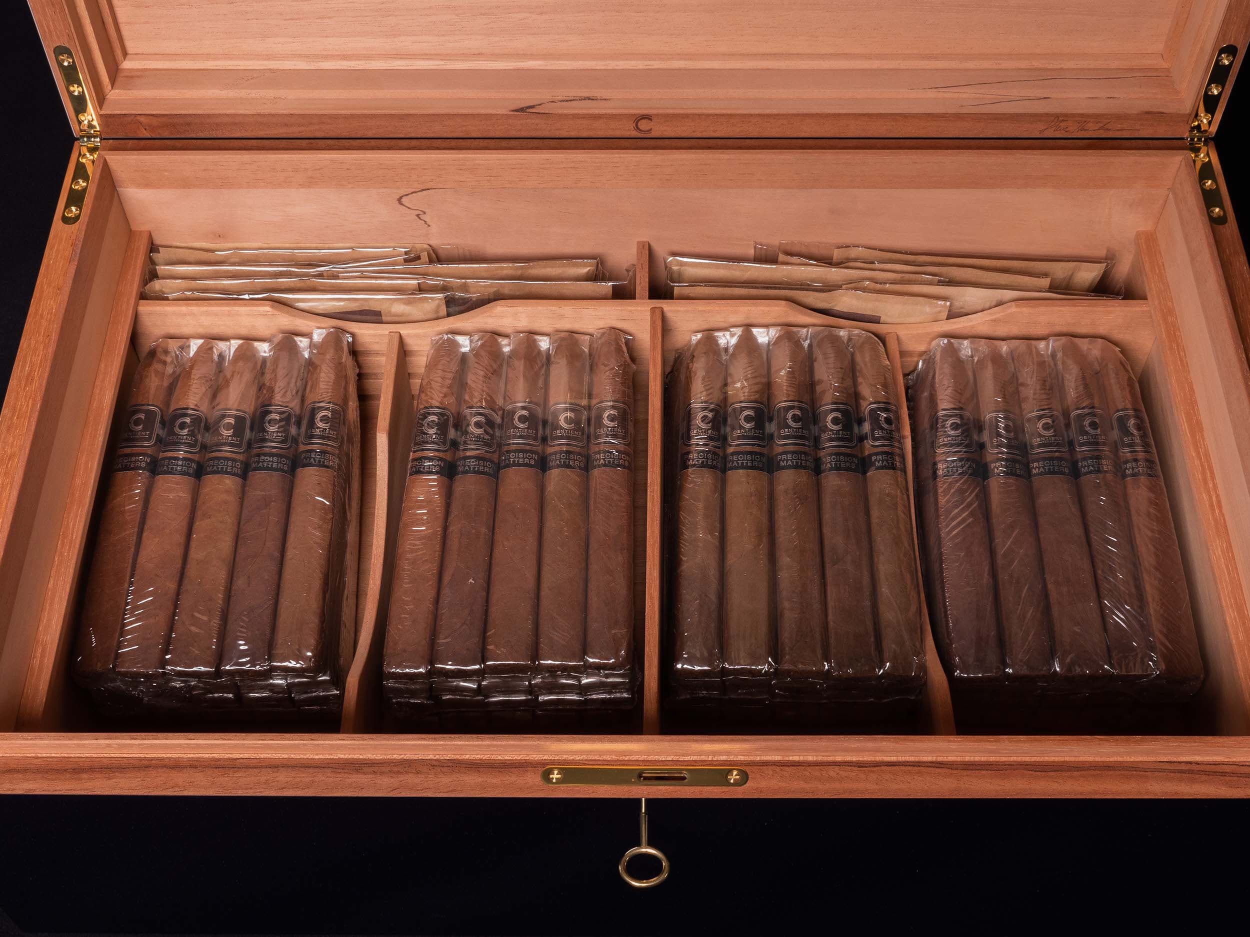 The Opaline: heirloom cedar cigar tray humidor