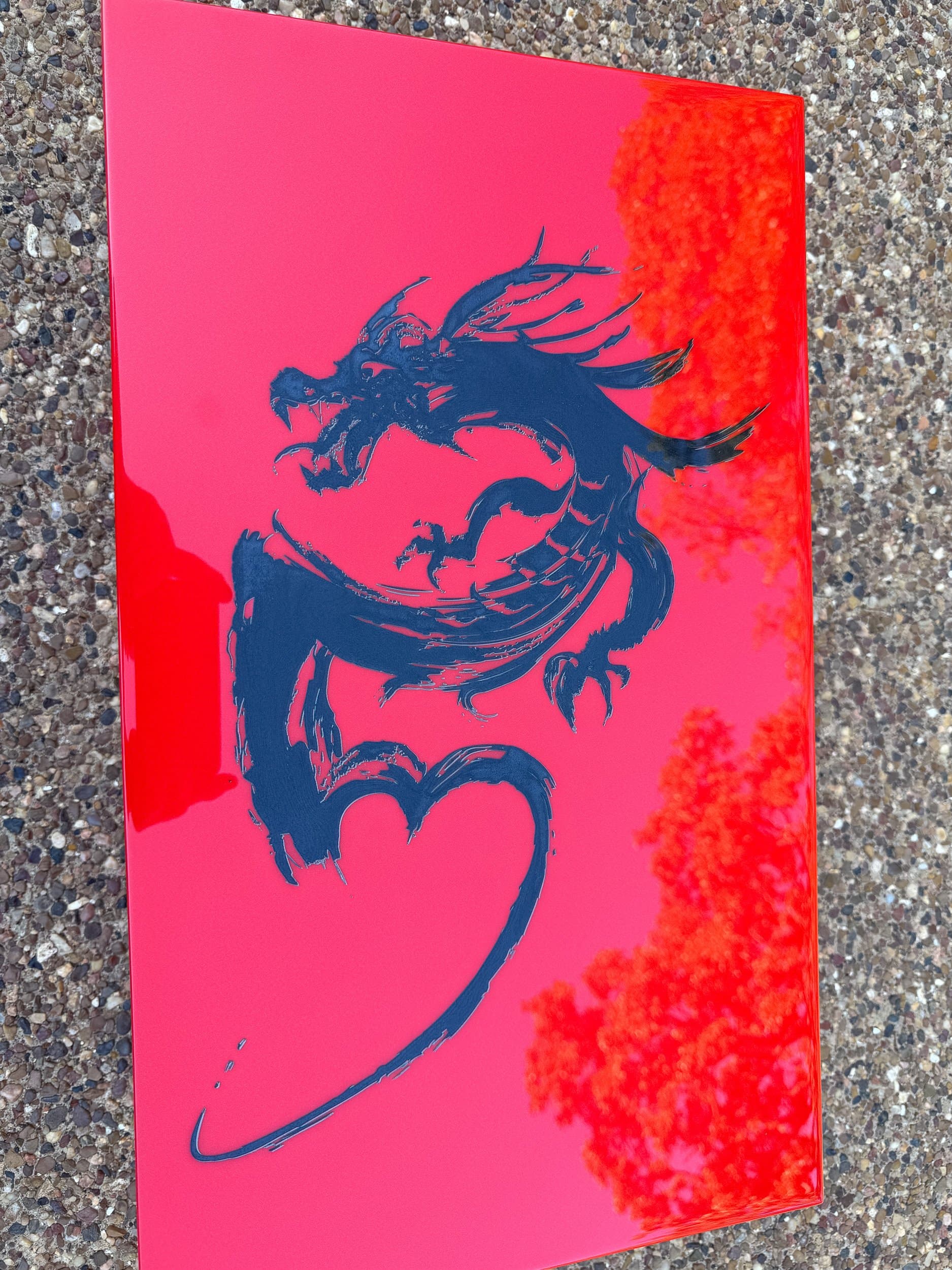 The Draconis: centient red dragon humidor portrait perspective