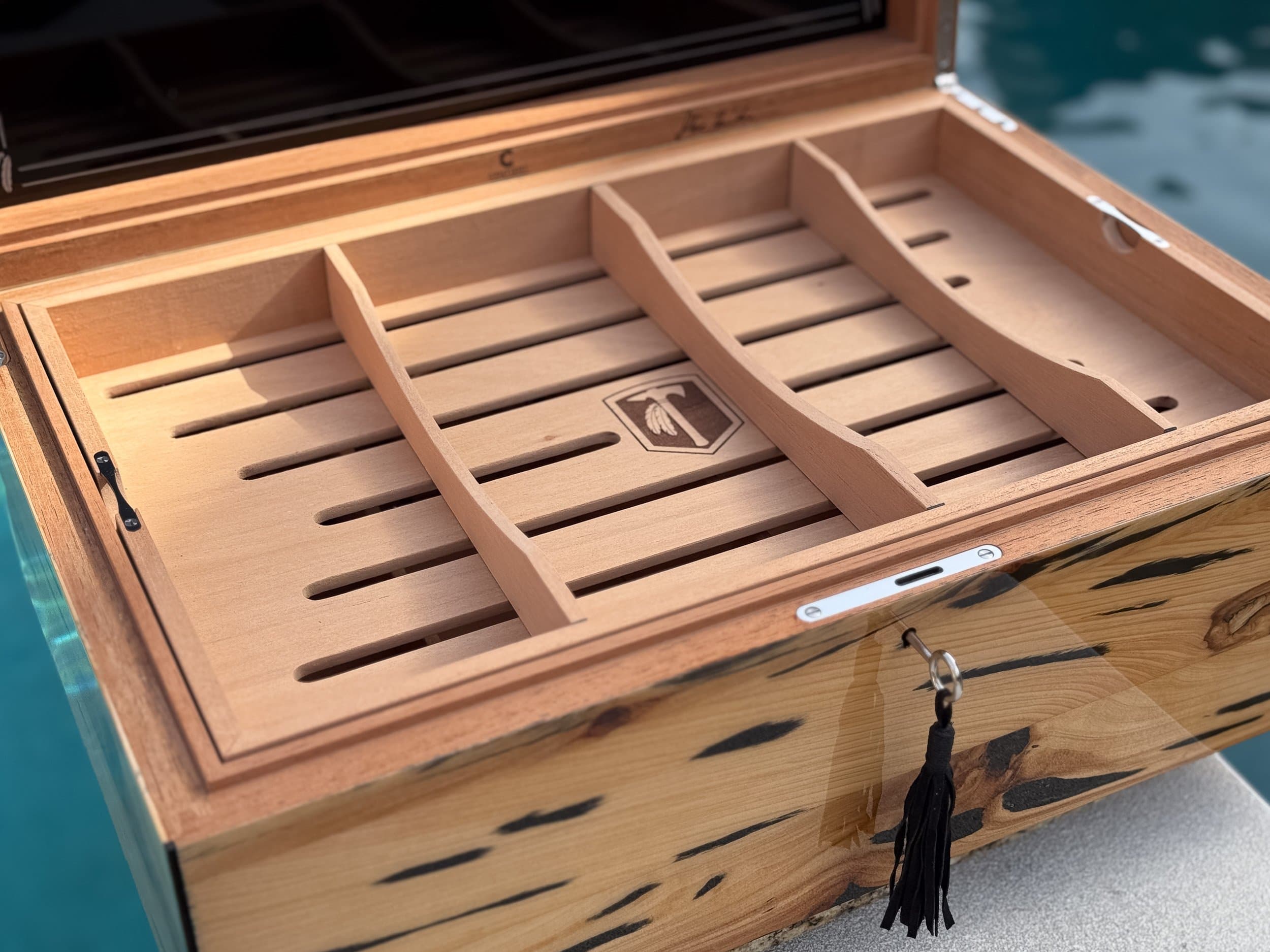 The Cypress — Blackline: centient luxury pecky cypress humidor tray