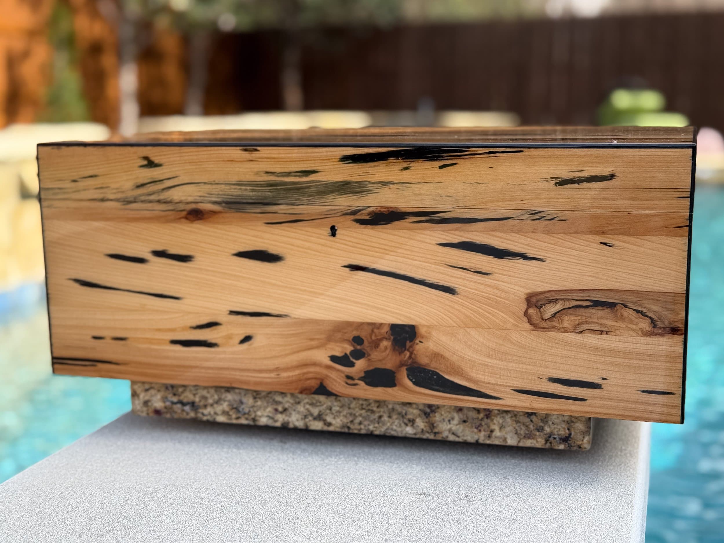 The Cypress — Blackline: centient luxury pecky cypress humidor front