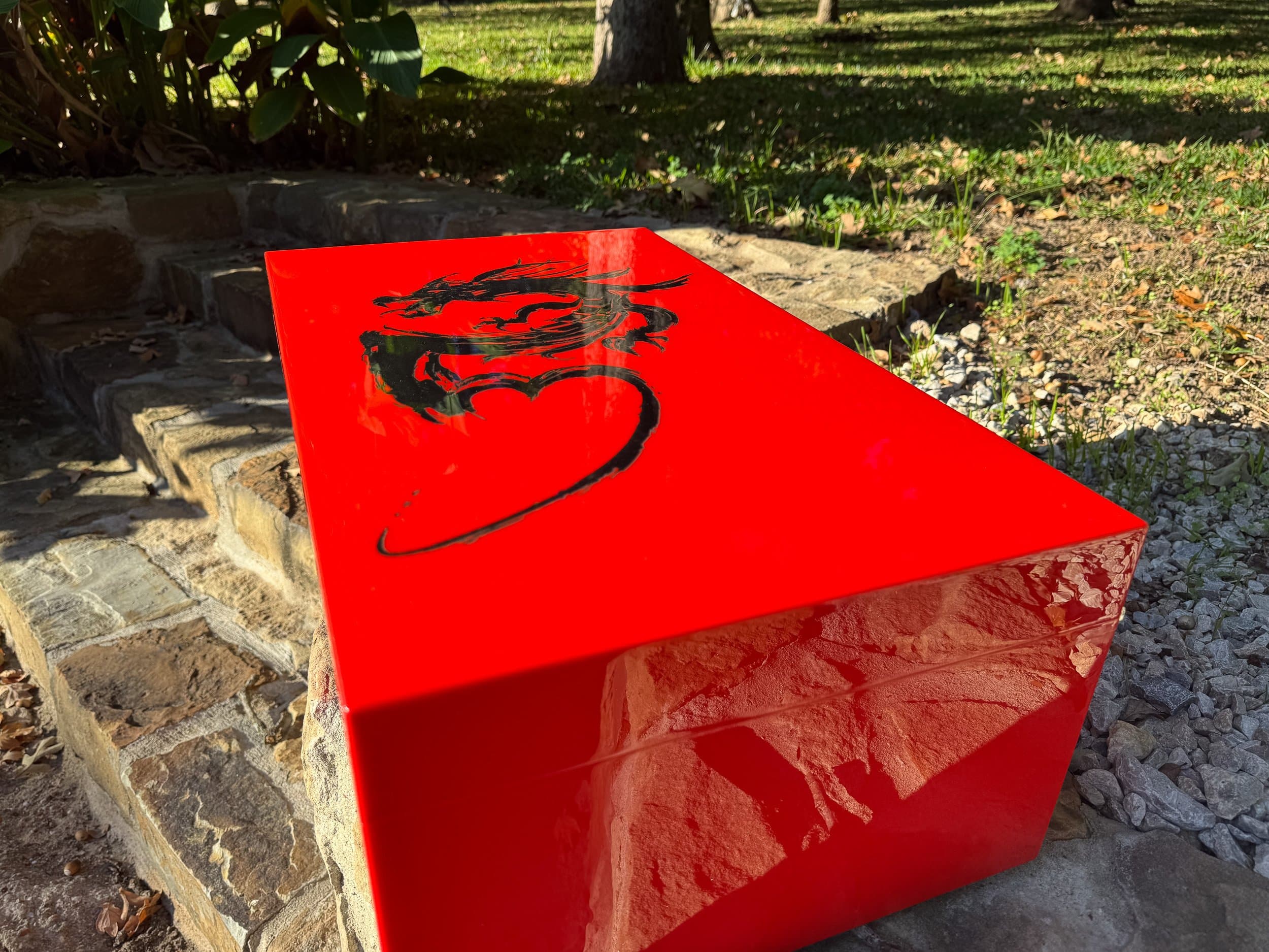 The Draconis: centient red dragon humidor angled
