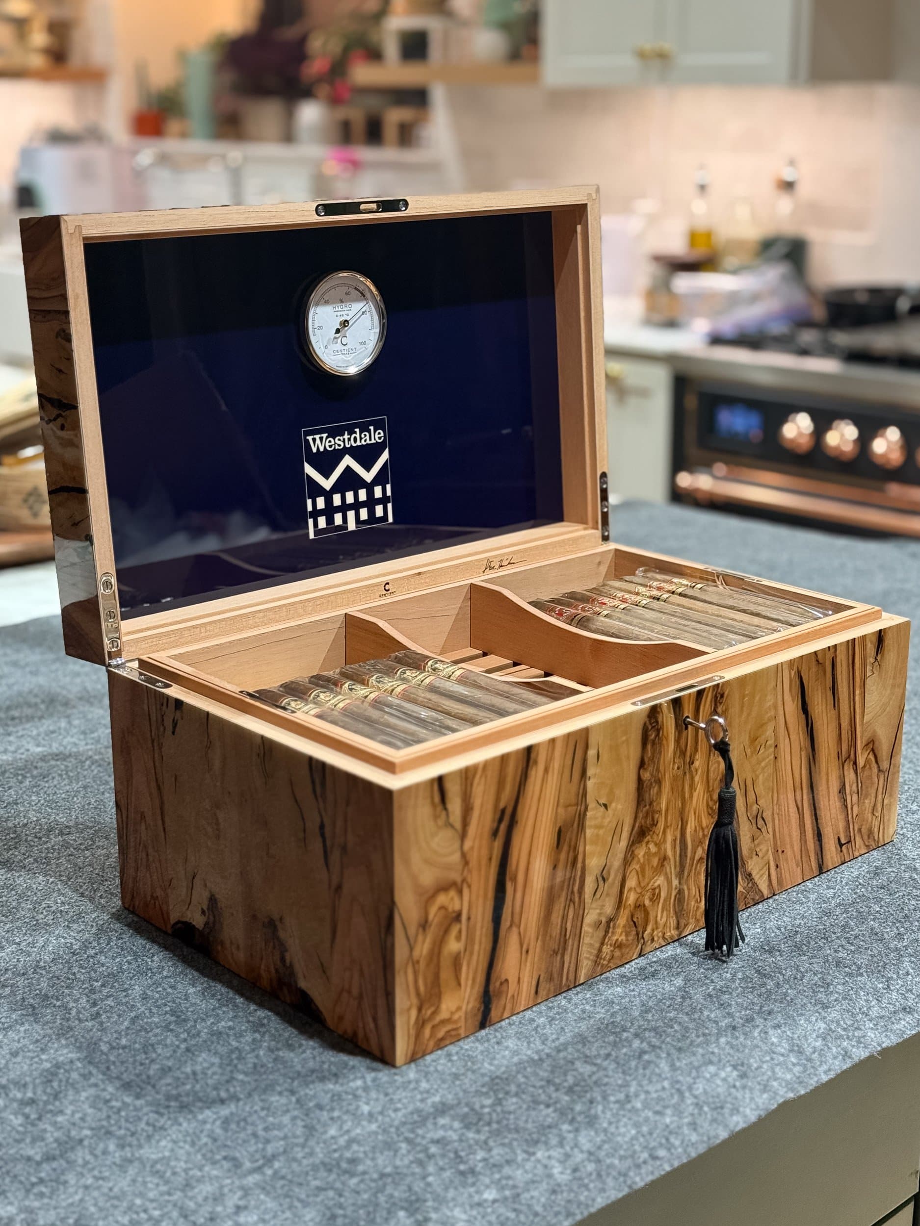 The Bethlehem: centient luxury bethlehem humidor lifestyle open