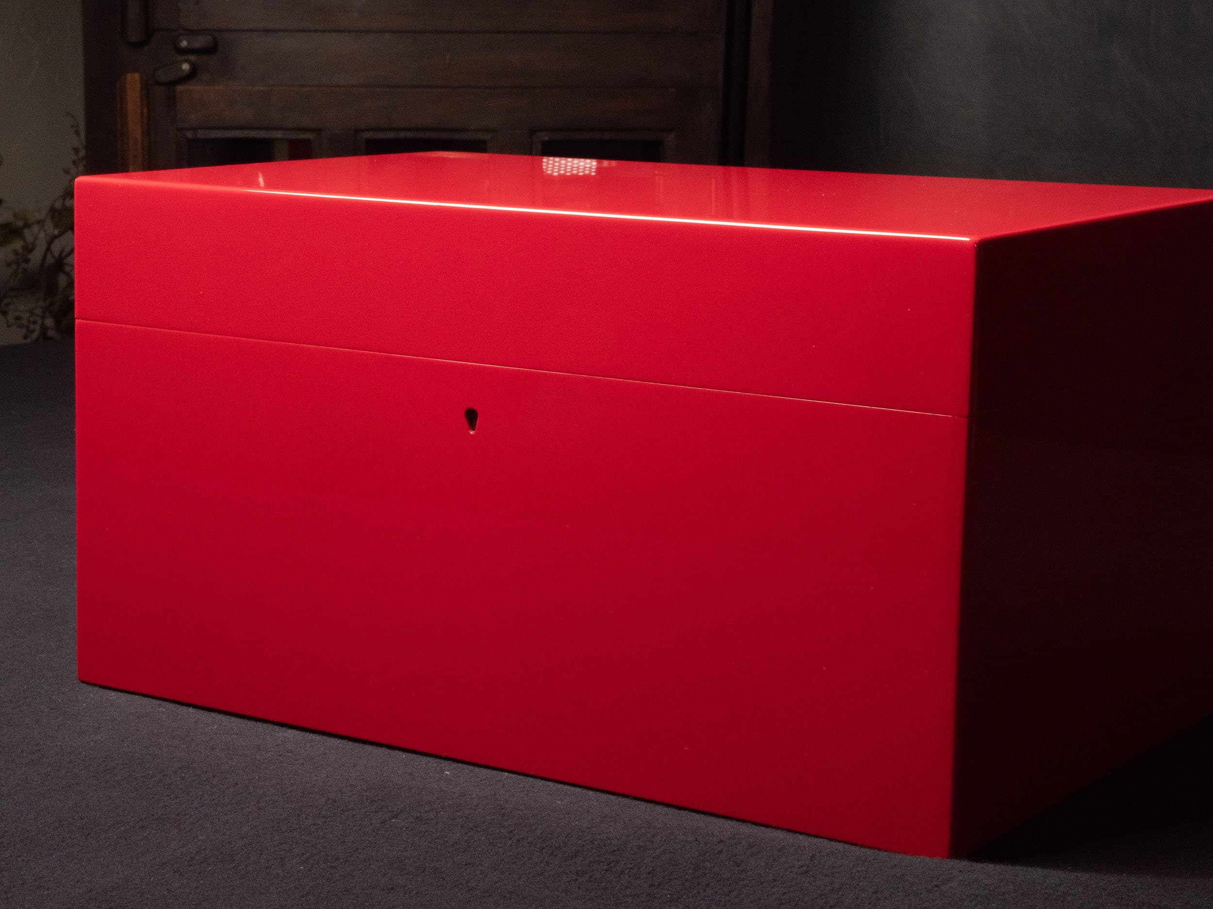 The Vermilion: hand crafted luxury red humidor