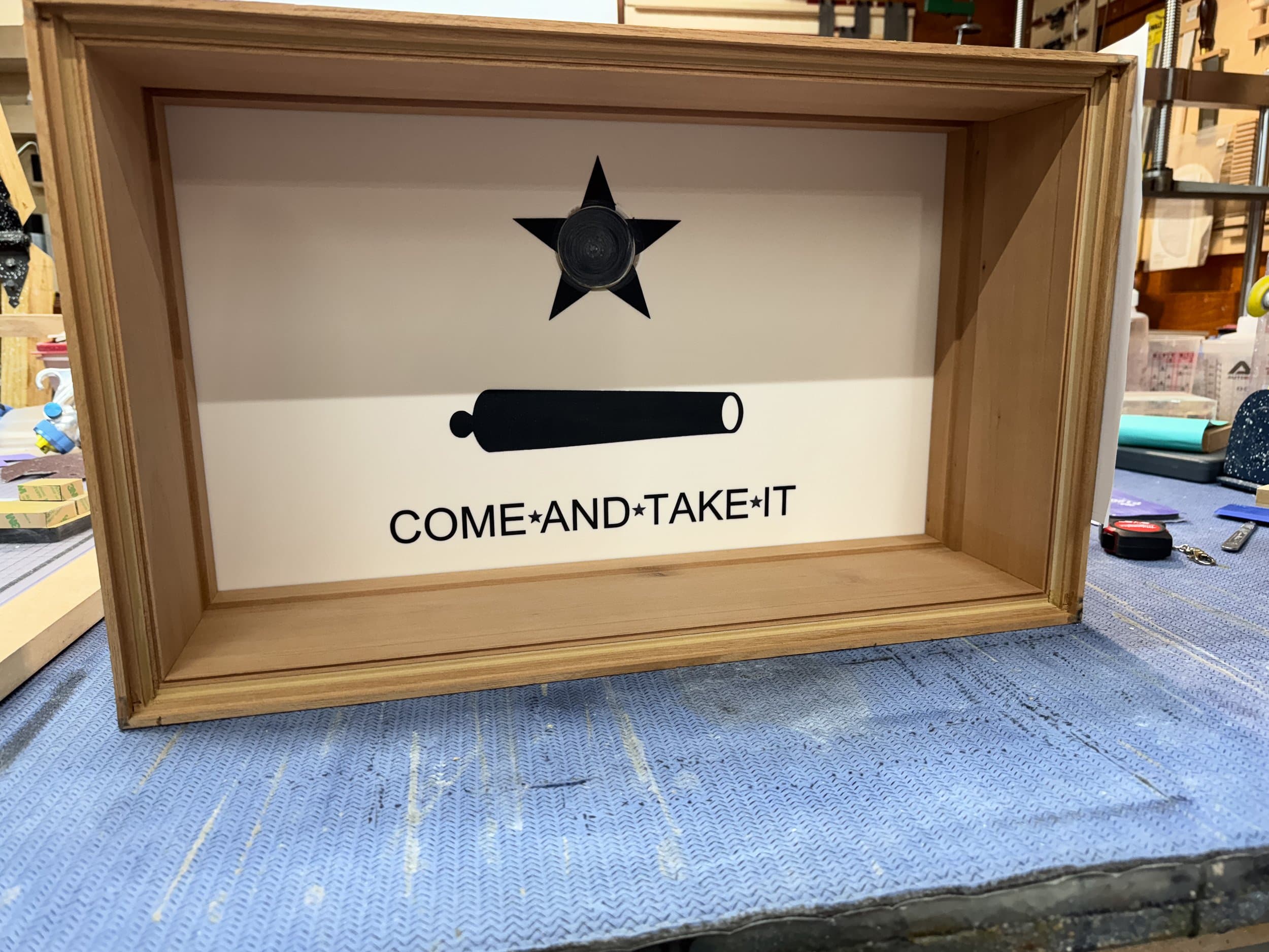 Come and Take It internal lid — work in progress