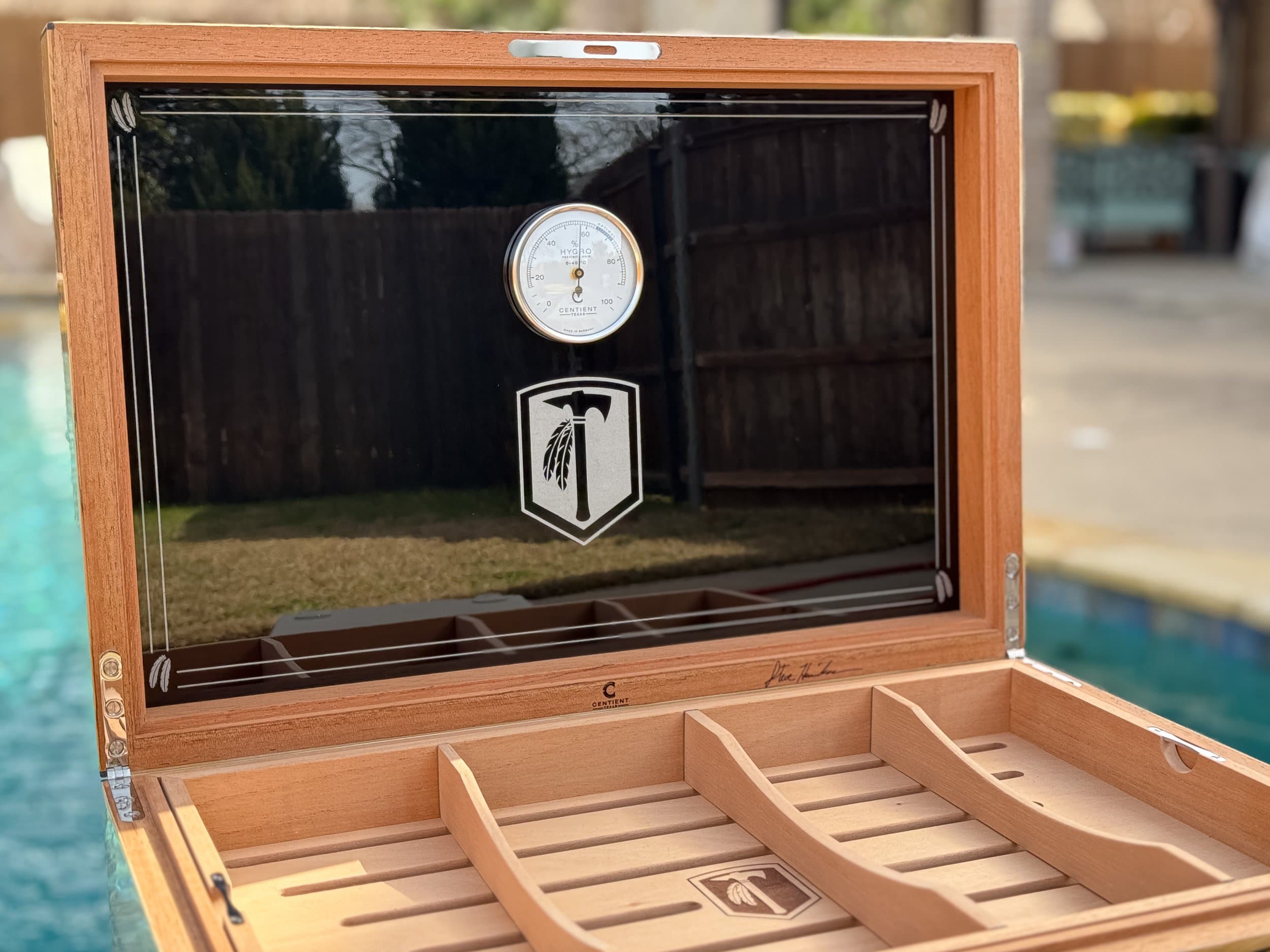 The Cypress — Blackline: centient luxury pecky cypress humidor open tray